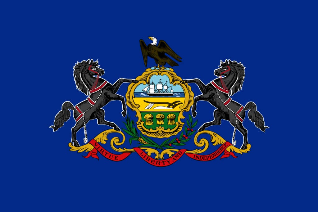 Pennsylvania state flag USA