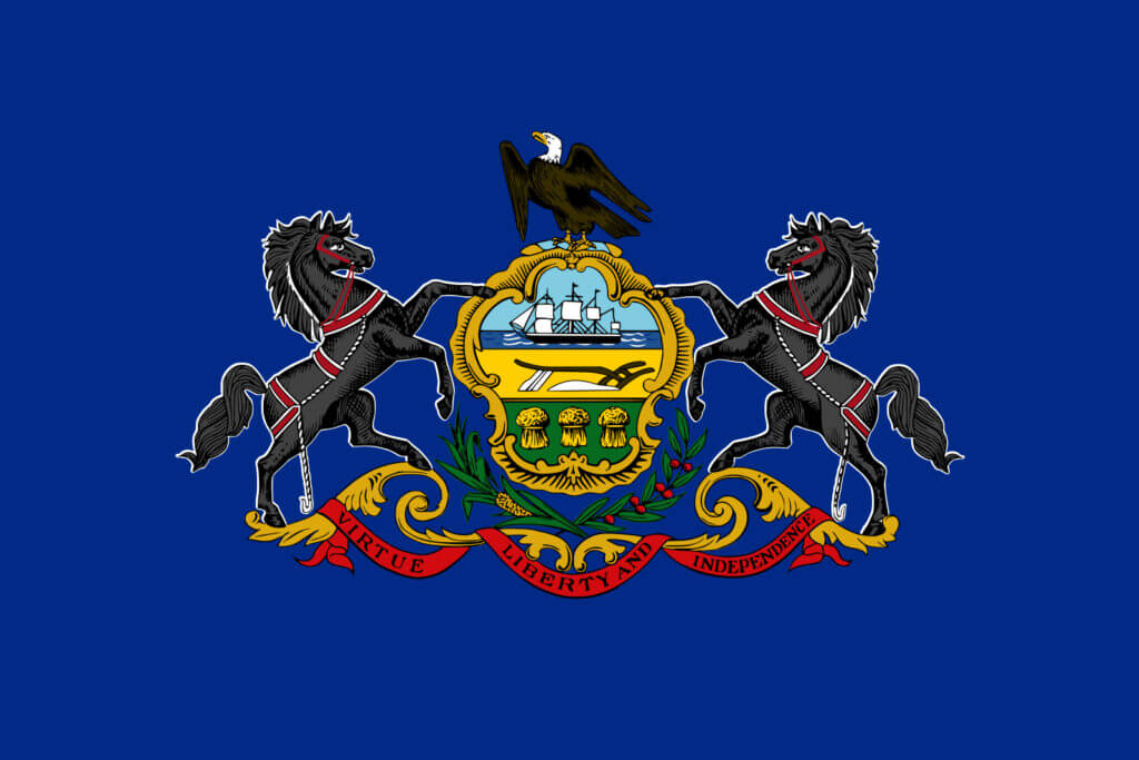 Pennsylvania state flag USA