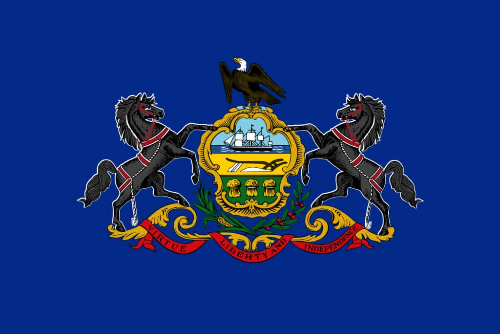 Pennsylvania state flag USA