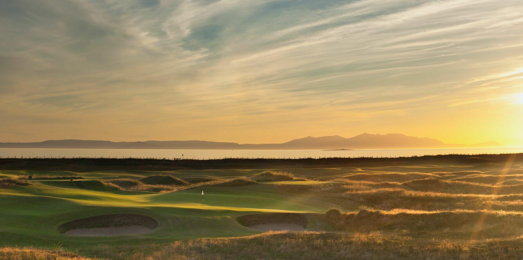 Sunset over Prestwick Golf Club