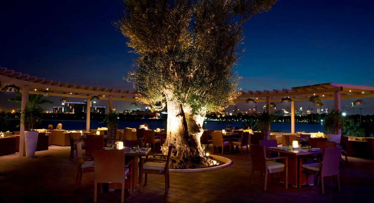 Dubai Creek restaurant at night