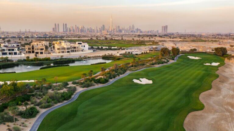 Dubai Hills Golf Course aerial view
