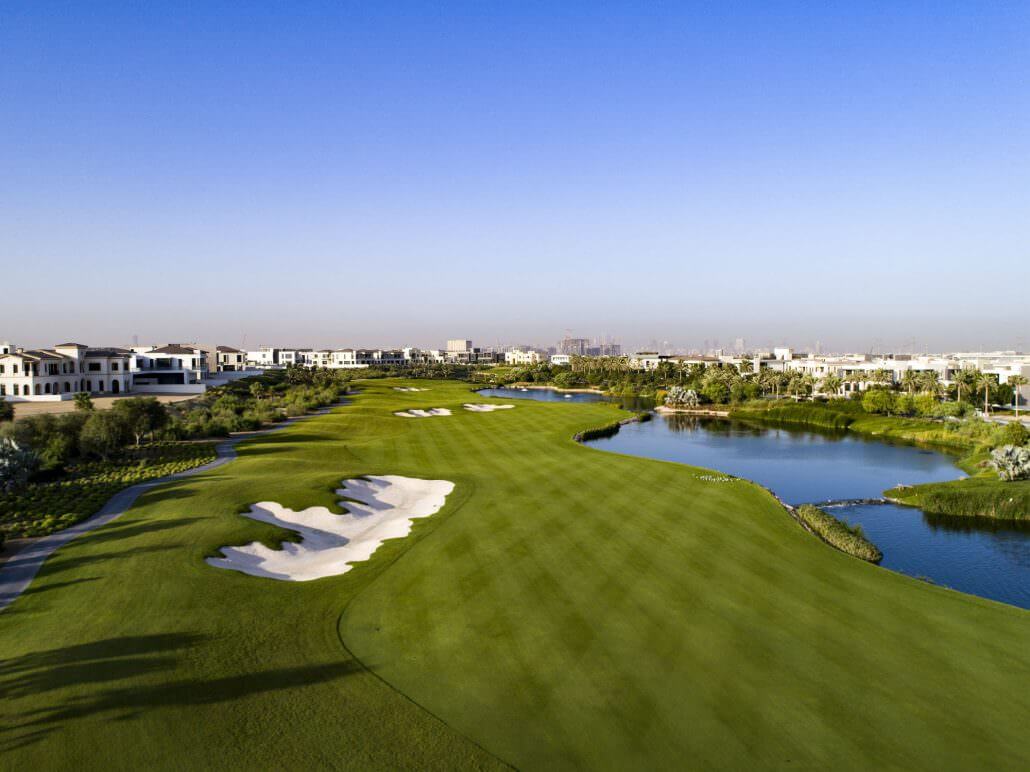Dubai Hills Golf Course from above