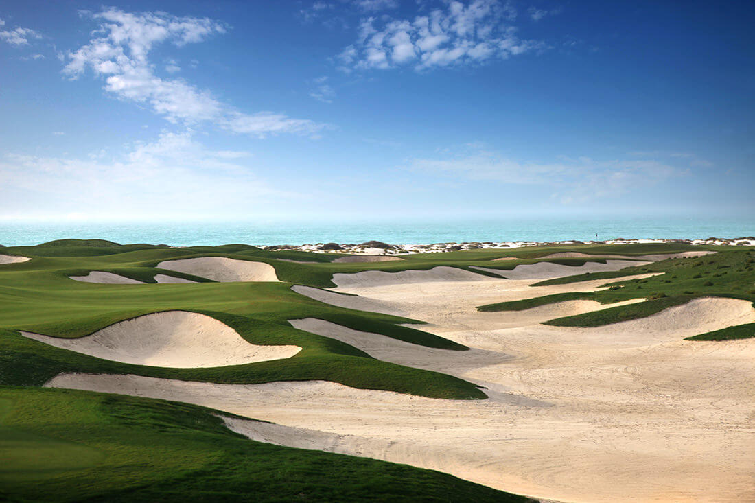 Bunkers on the Saadiyat Beach golf course