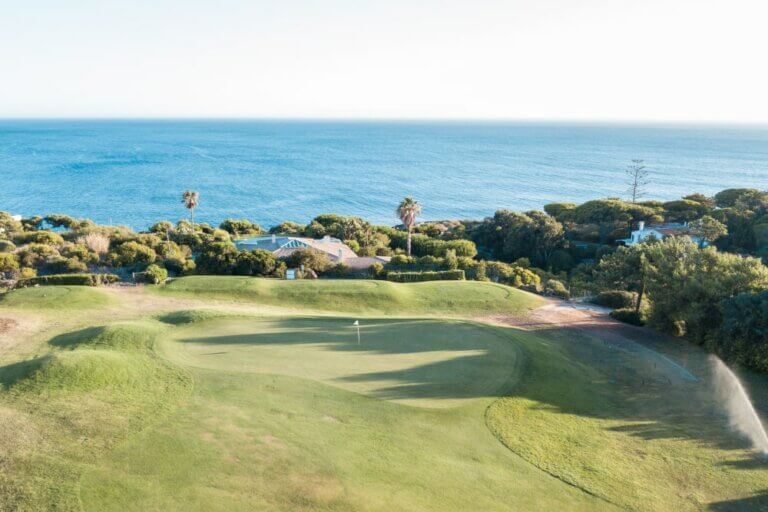 Aerial view of the golf at Quinta da Marinha