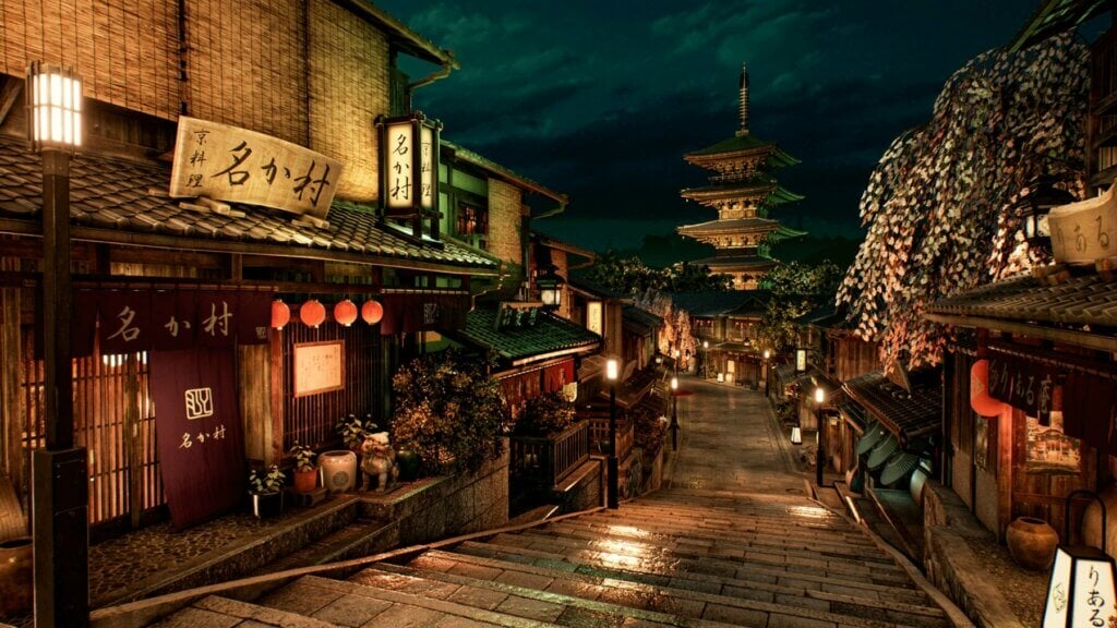 Twilight Kyoto Japan