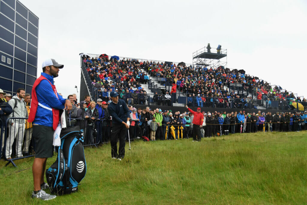 Crowds at a golf tournament
