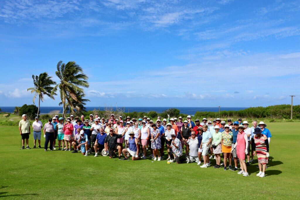 Golfers standing together