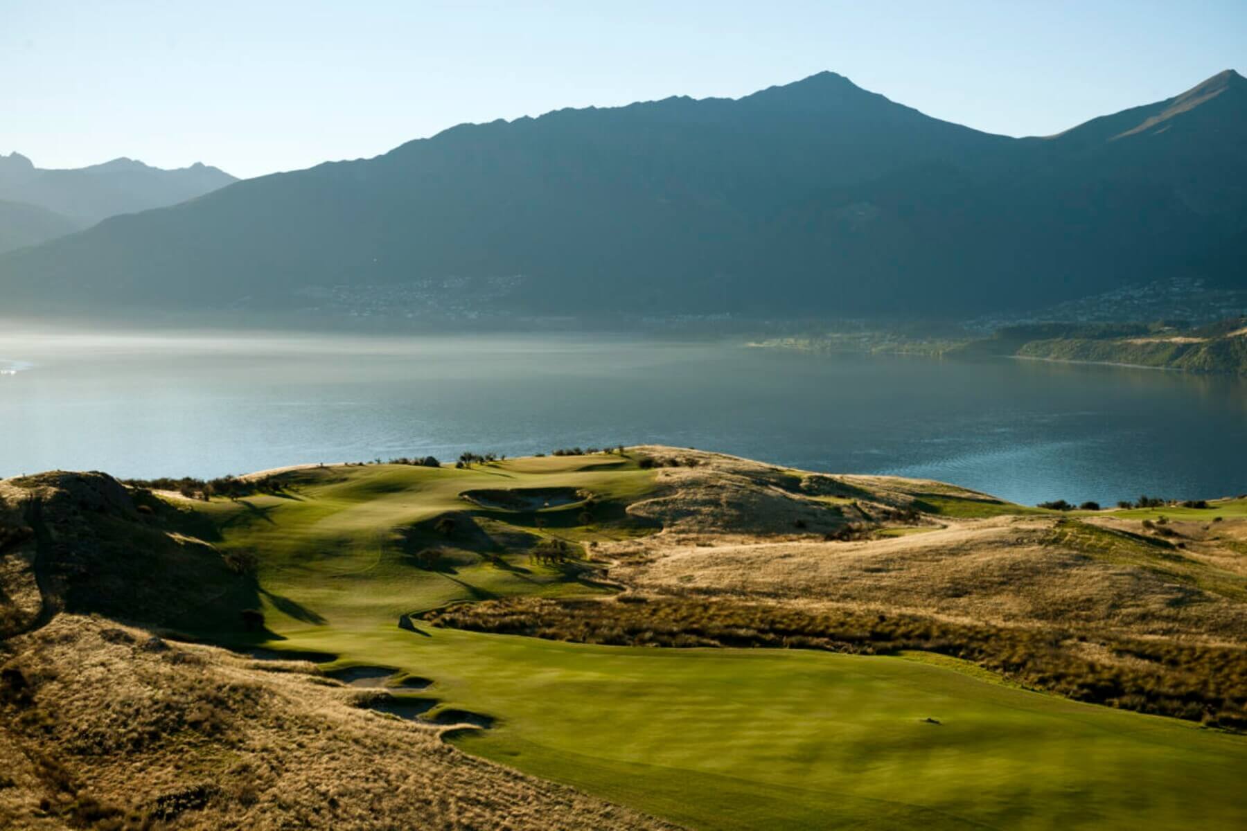 Golf Course next to lake