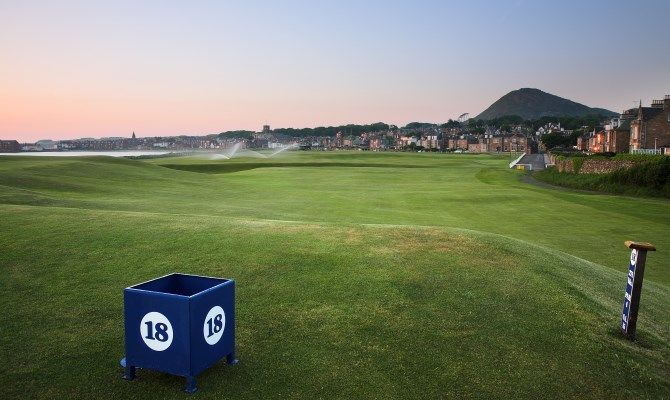 View from the 18th tee box over North Berwick