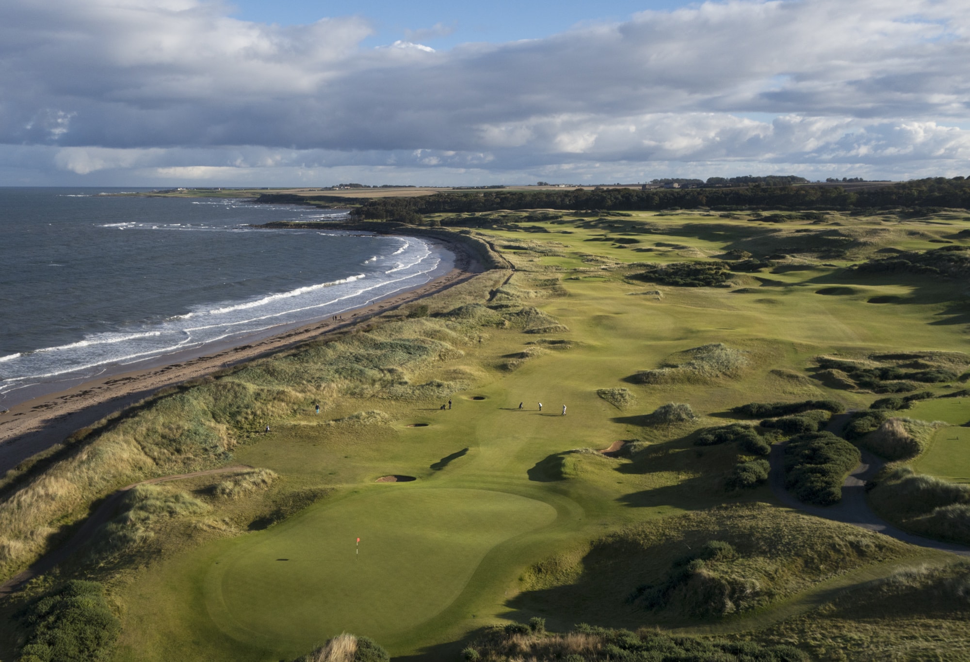 Flyover at Kingsbarns Golf Links, Scotland, United Kingdom