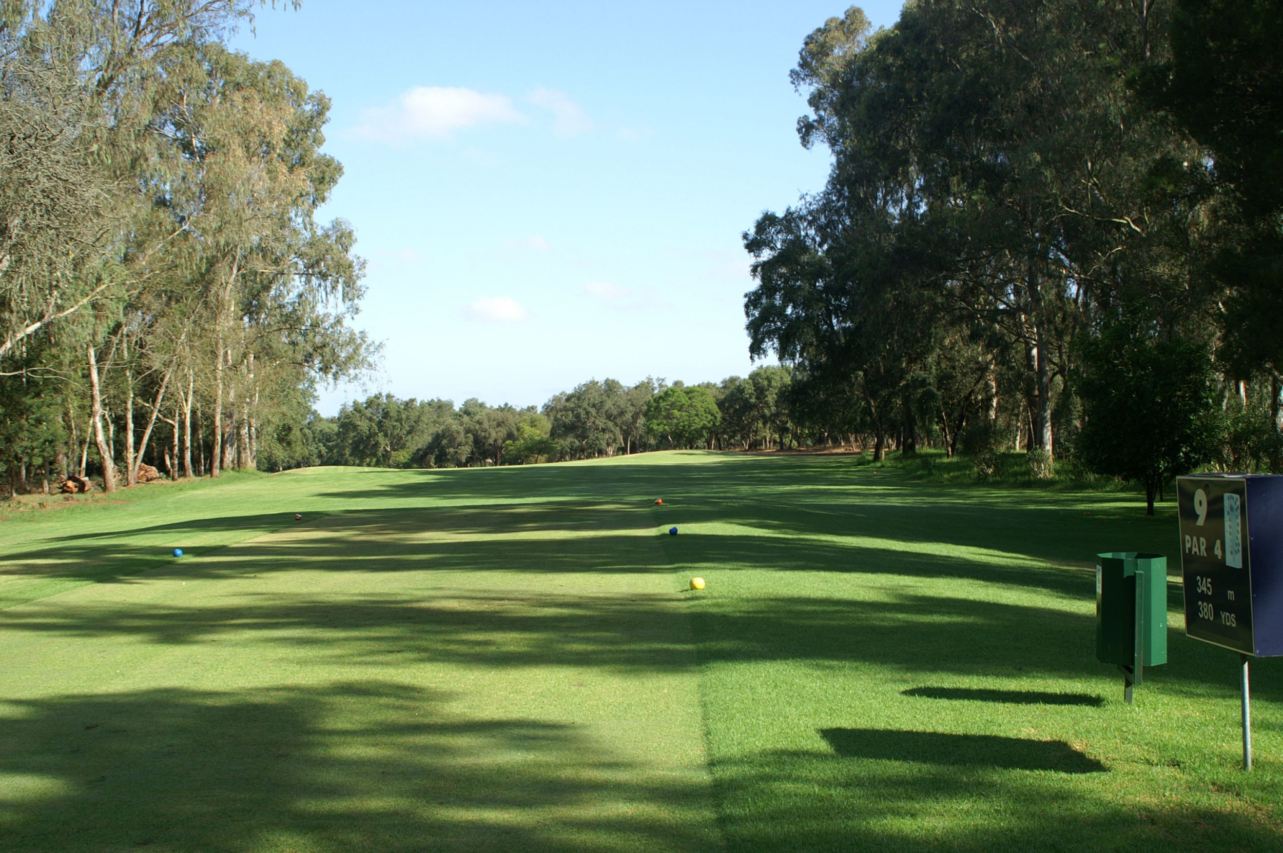 View of the par-4 9th, measuring 345m and 380 yards