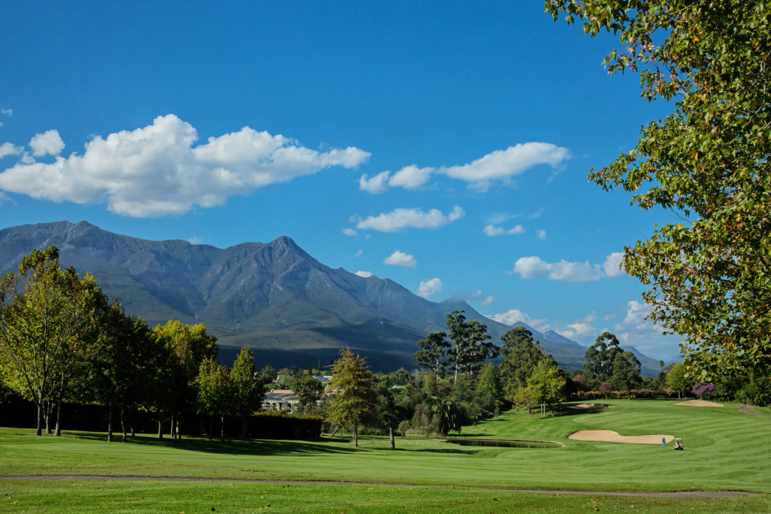 Overlooking the mountain range behind Fancourt Resort, The Garden Route, South Africa