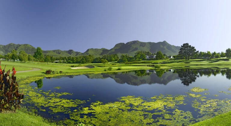 Lake amongst Outeniqua Golf Course at Fancourt Resort, The Garden Route, South Africa