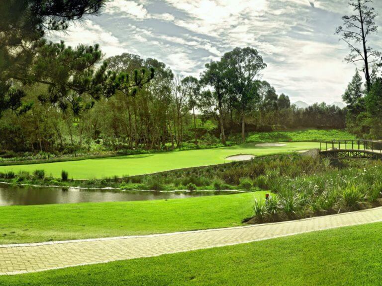 Cart Path and Montagu Golf course at Fancourt Resort, The Garden Route, South Africa