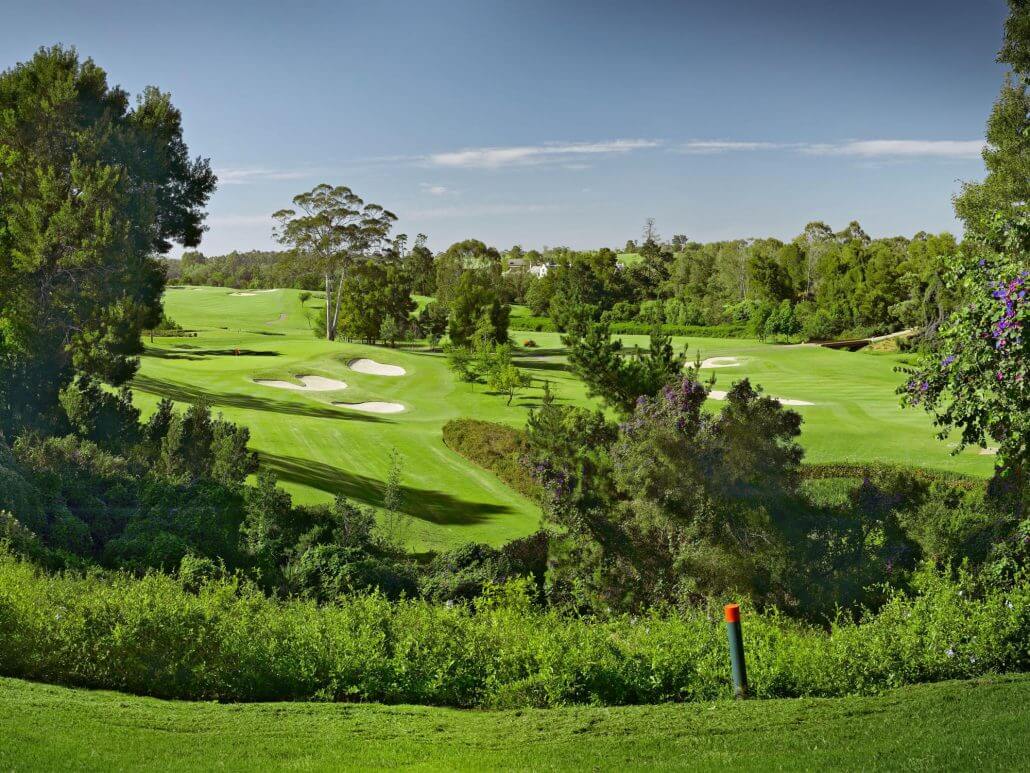 View from Tee Box at Montagu Course in Fancourt Resort, The Garden Route, South Africa