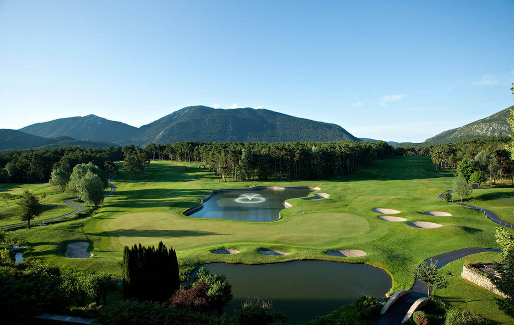 Overlooking Chateau de Taulane Golf Course, La Martre, France