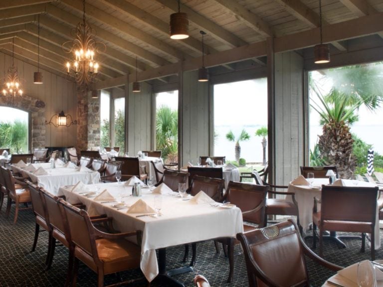 Fine dining in The Yacht Club, Horseshoe Bay Resort, Texas