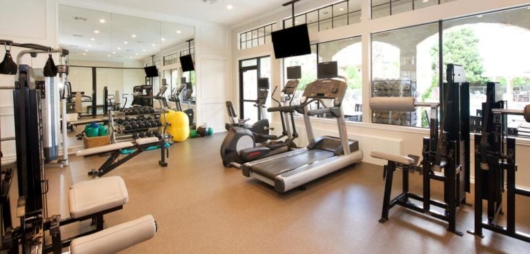 A fully stocked gym is on offer at Horseshoe Bay Resort, Texas