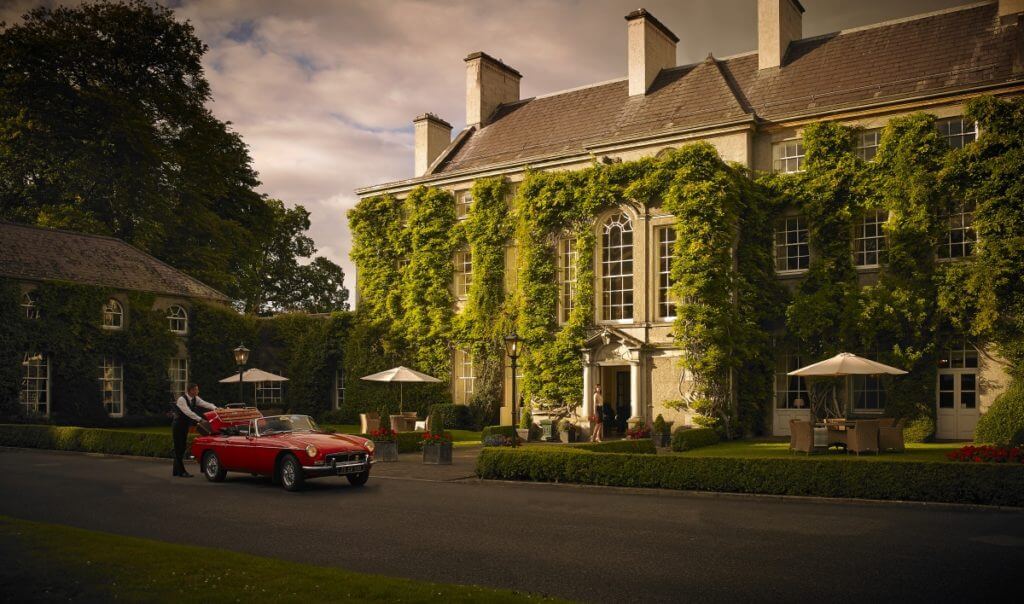 View of a vintage car outside Mount Juliet Estate, Kilkenny, Ireland