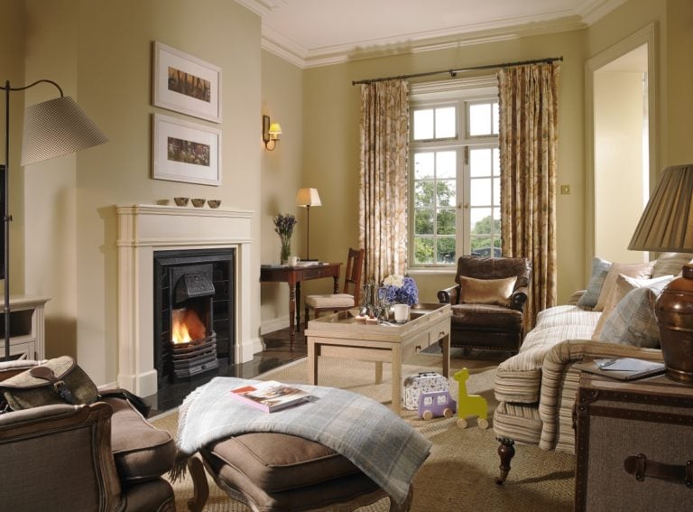View of the inside of a room with a fireplace, Mount Juliet Estate, Kilkenny, Ireland