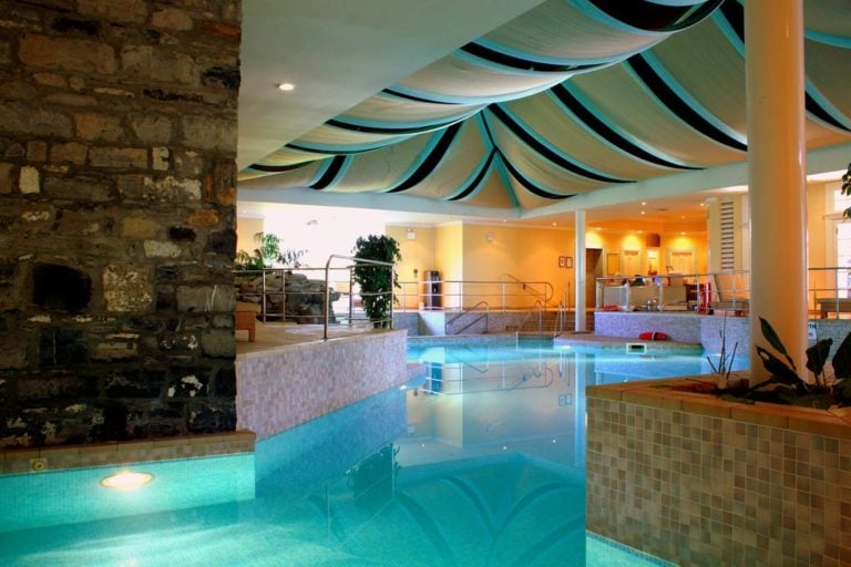 View of the cavernous indoor pool, Mount Juliet Estate, Kilkenny, Ireland