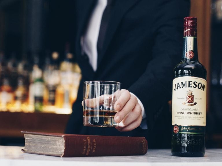 Displaying Jameson whiskey, Portmarnock Resort, Dublin, Ireland