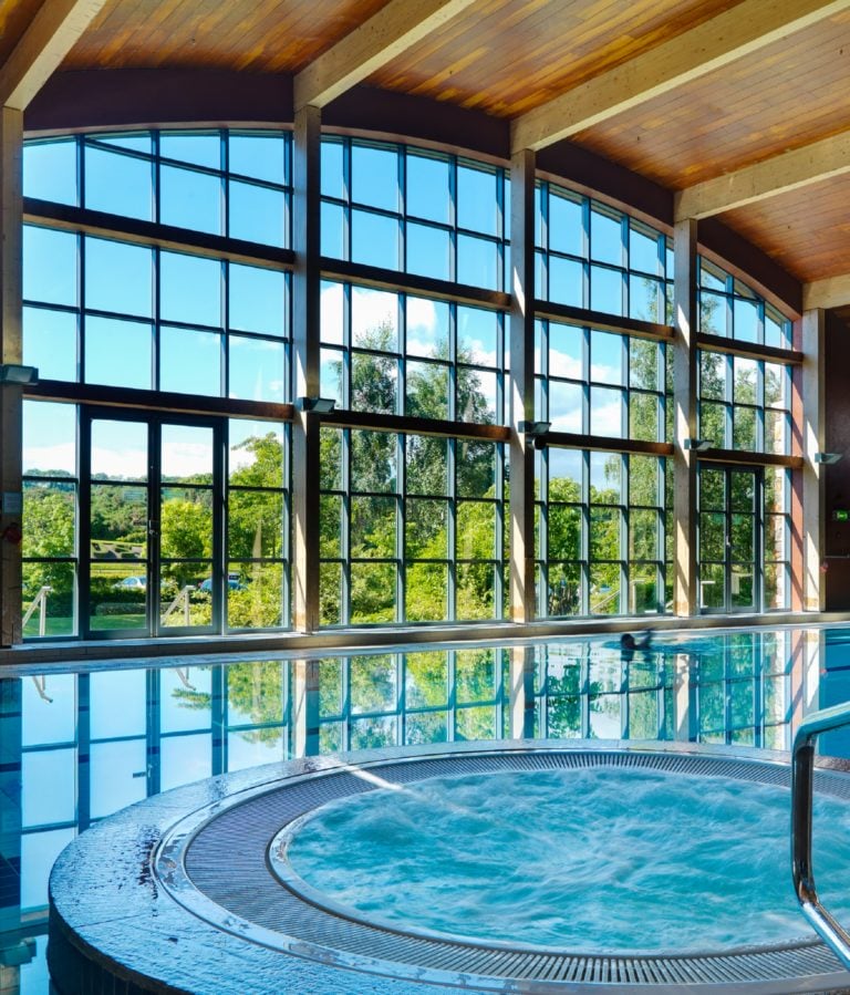 View of the Health Club indoor pool at Druids Glen Golf Resort, Wicklow, Ireland
