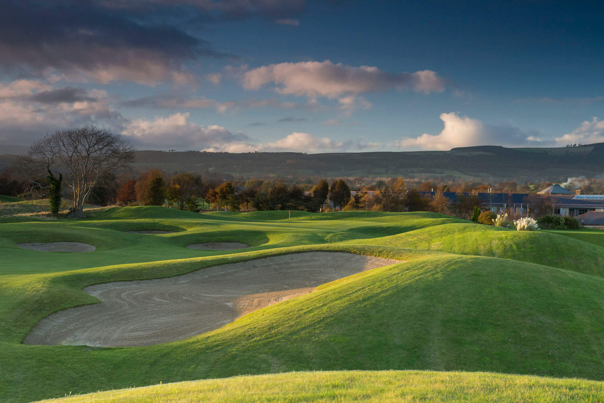 Undulating fairways feature on the Druids Heath Course, Druids Glen Golf Resort, Wicklow, Ireland