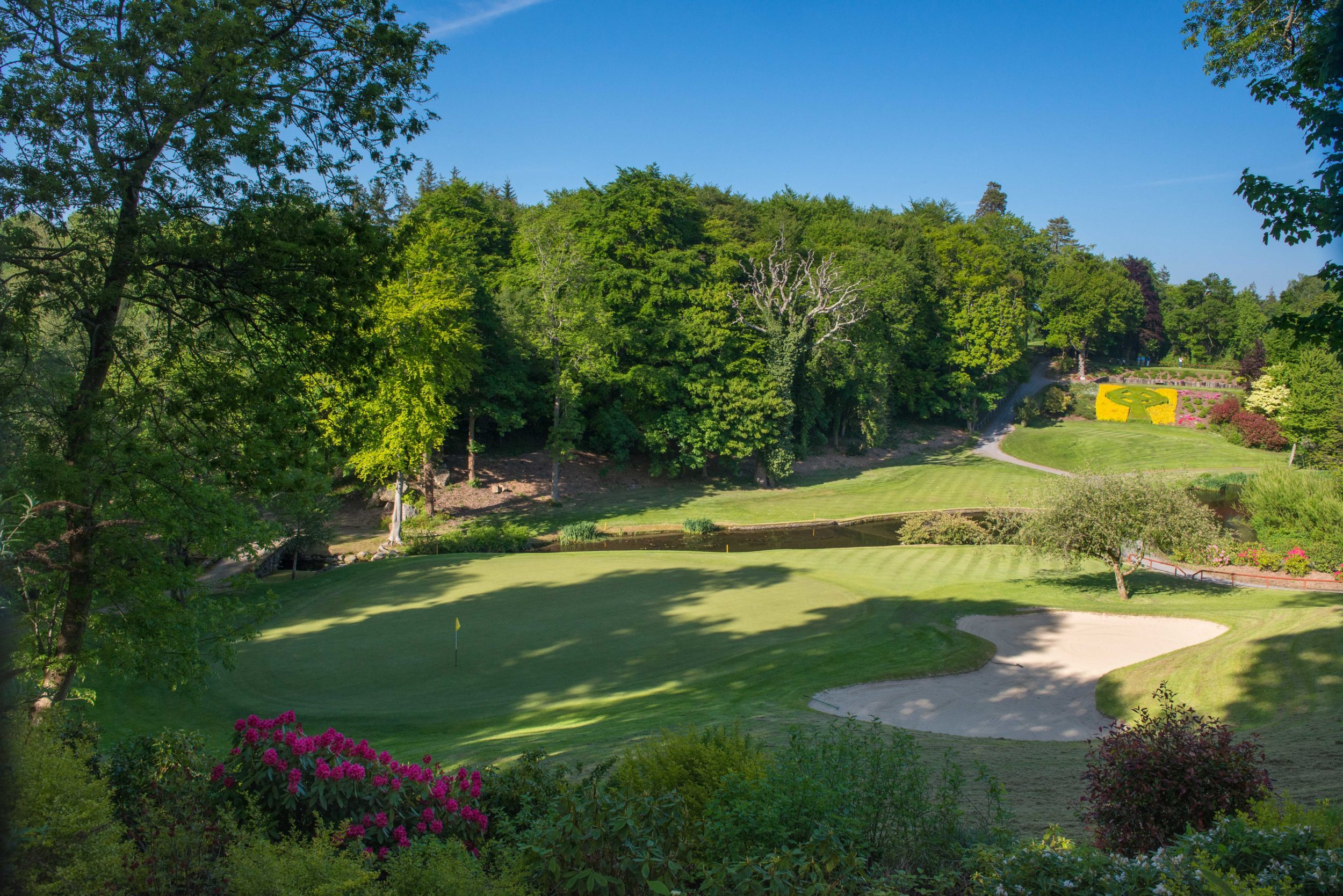 Overlooking Druid's heath 12th green, Druids Glen Golf Resort, Wicklow, Ireland