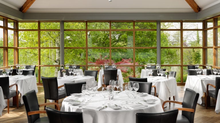 Fine-dining in Hugo's Restaurant, Druids Glen Golf Resort, Wicklow, Ireland