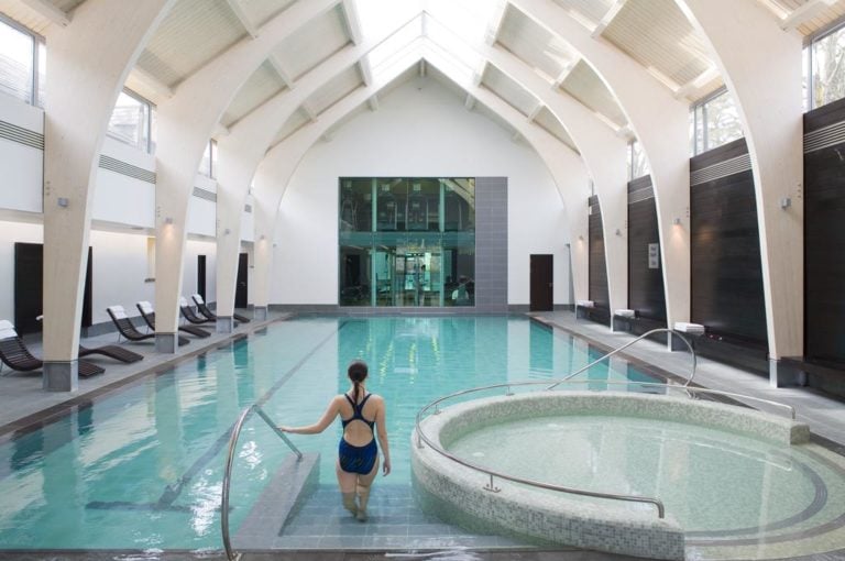 The indoor pool is available year-round at Carton House, Ireland