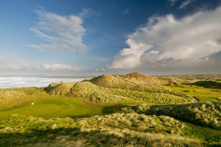 View of the dunes surrounding the golf course, Trump International Doonbeg, County Clare, Ireland