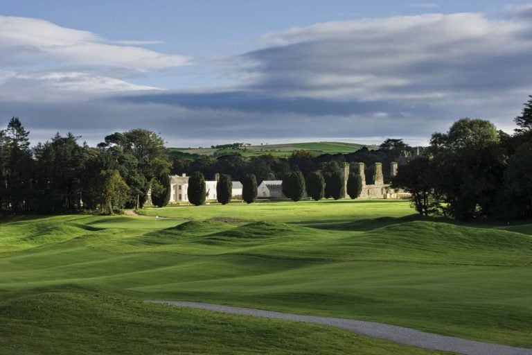 View of rolling fairways on the golf course at Castlemartyr Resort, Cork, Ireland