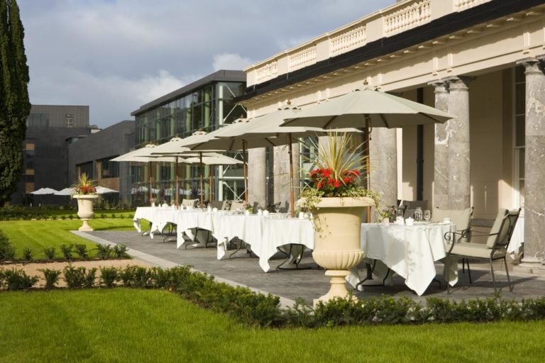 Guests have the option to dine outside in the gardens at Castlemartyr Resort, Cork, Ireland