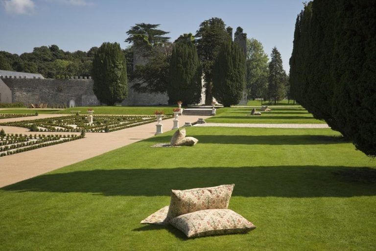 Pillows often provide a nice spot to lounge in the garden at Castlemartyr Resort, Cork, Ireland