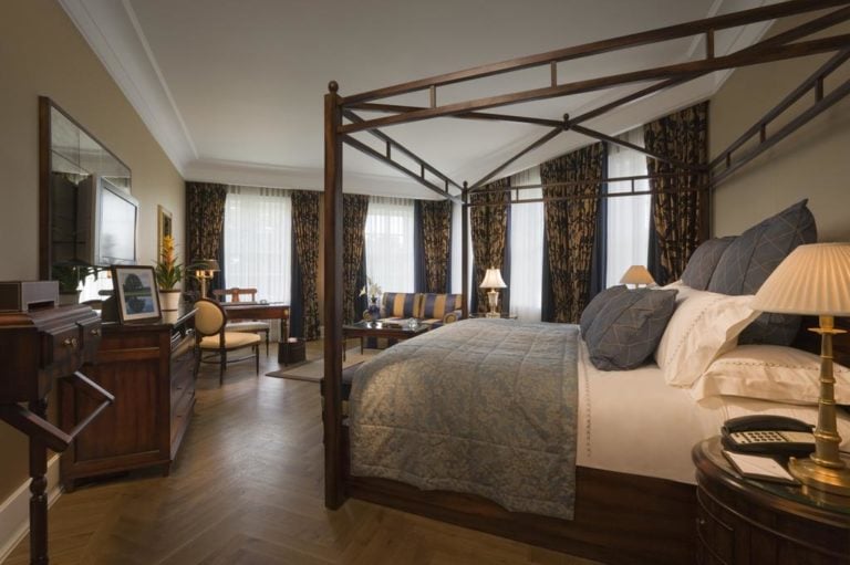 View of a standard bedroom at Castlemartyr Resort, Cork, Ireland