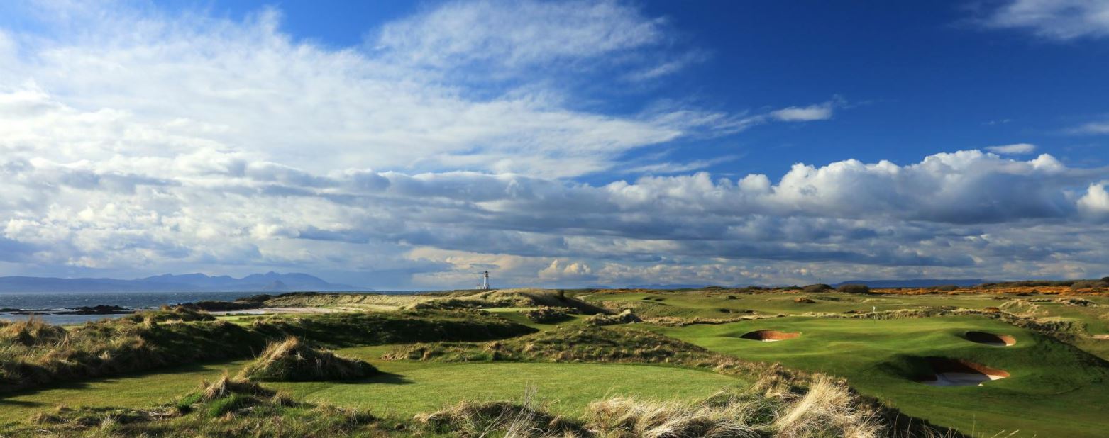Sweeping views of the Ailsa Course, Trump Resort, Turnberry, Scotland, United Kingdom