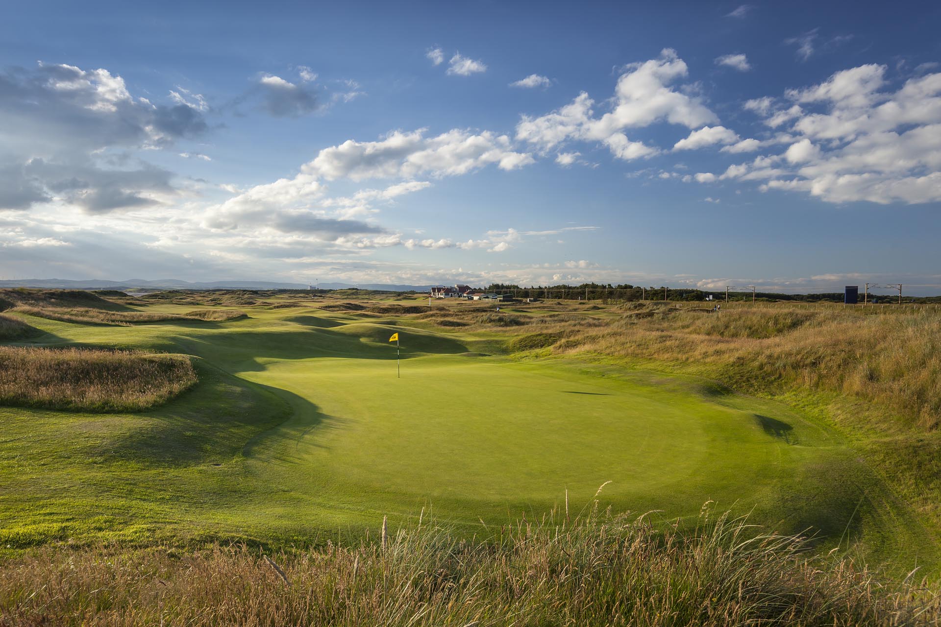 View from the 11th green at The Western Gailes Golf Club, Ayrshire, Scotland, United Kingdom