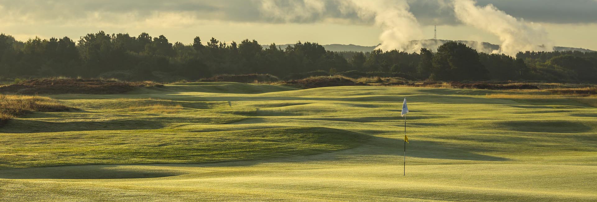 Landscape view over Gailes Links, Ayrshire, Scotland, United Kingdom