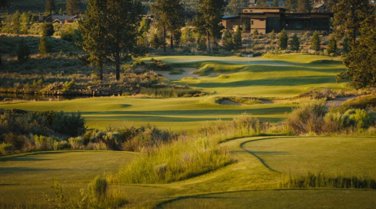 Overlooking the 5th hole on the Tetherow Resort, Bend, Oregon, USA