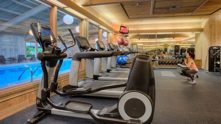 Image showing the inside of the fitness centre, Salishan Resort, Oregon, USA