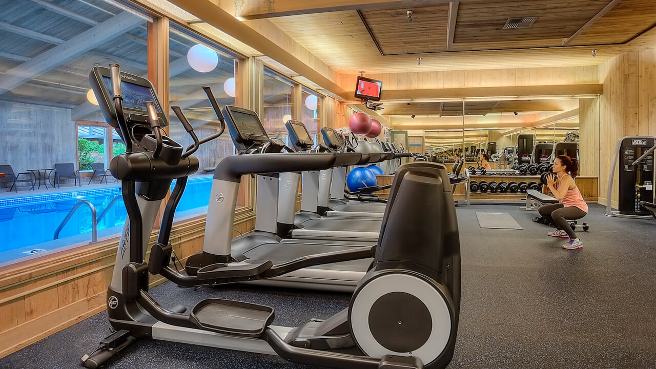 Image showing the inside of the fitness centre, Salishan Resort, Oregon, USA
