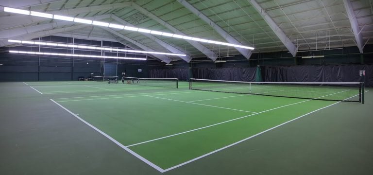 Image depicting the indoor tennis courts at Salishan Resort, Oregon, USA