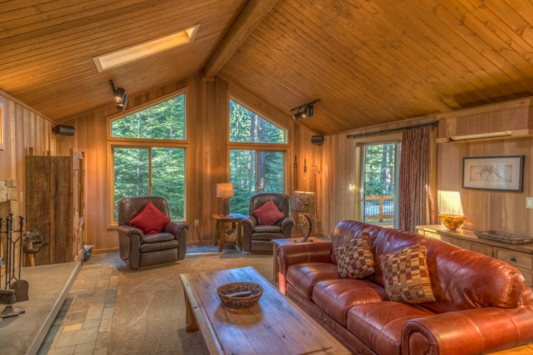 Inside a cabin holiday rental property at Black Butte Ranch, Oregon, USA