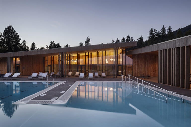 Image of the outdoor pool at Black Butte Ranch, Oregon, USA