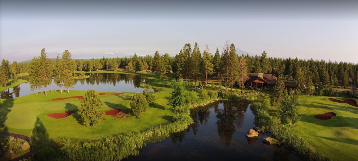 Aerial image of the Aspen Lakes Golf Course, Sisters, Oregon, USA