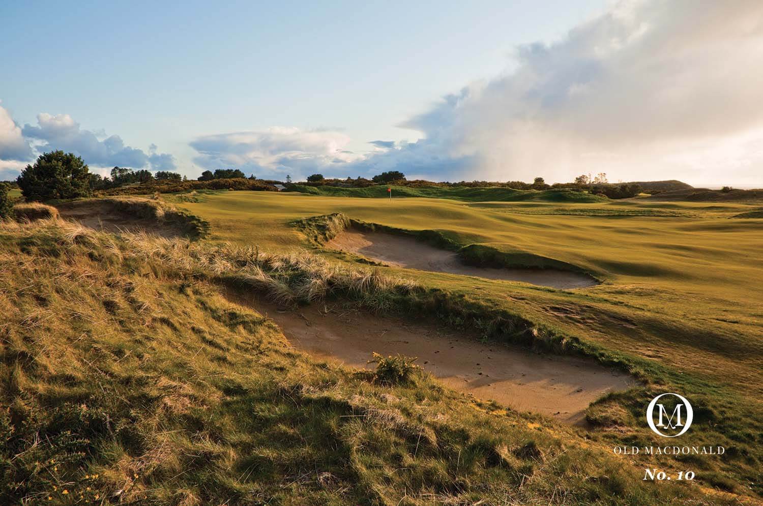 Image depicting the 10th fairway and deep bunkers, Old Macdonald Golf Course, Bandon Dunes Golf Resort, Oregon, USA