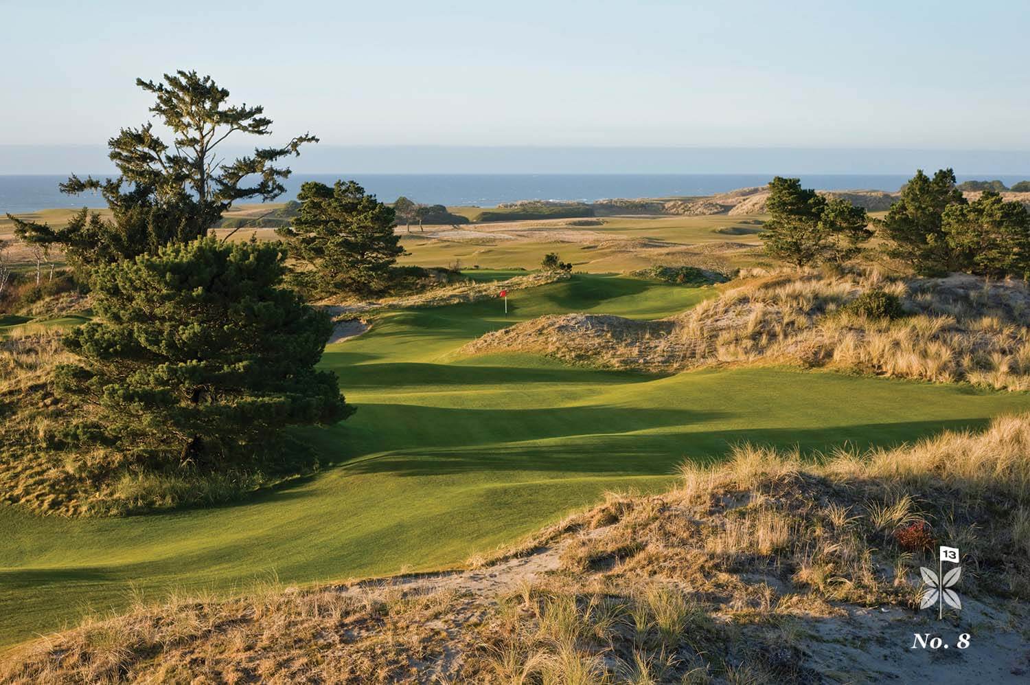 Image of the 8th hole, Bandon Preserve Golf Course, Bandon Dunes Golf Resort, Oregon, USA