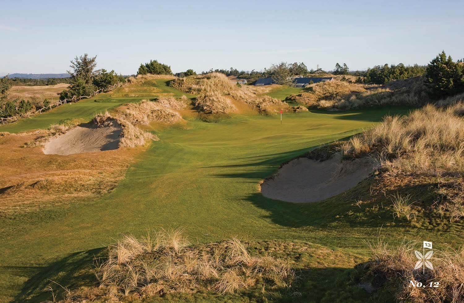 Image overlooking the 12th green of the Bandon Preserve Golf Course, Bandon Dunes Golf Resort, Oregon, USA